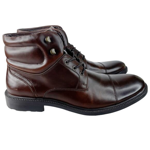 Unlisted by Kenneth Cole Roll With It Faux Leather Boots Brown Mens 13 M - Picture 3 of 9